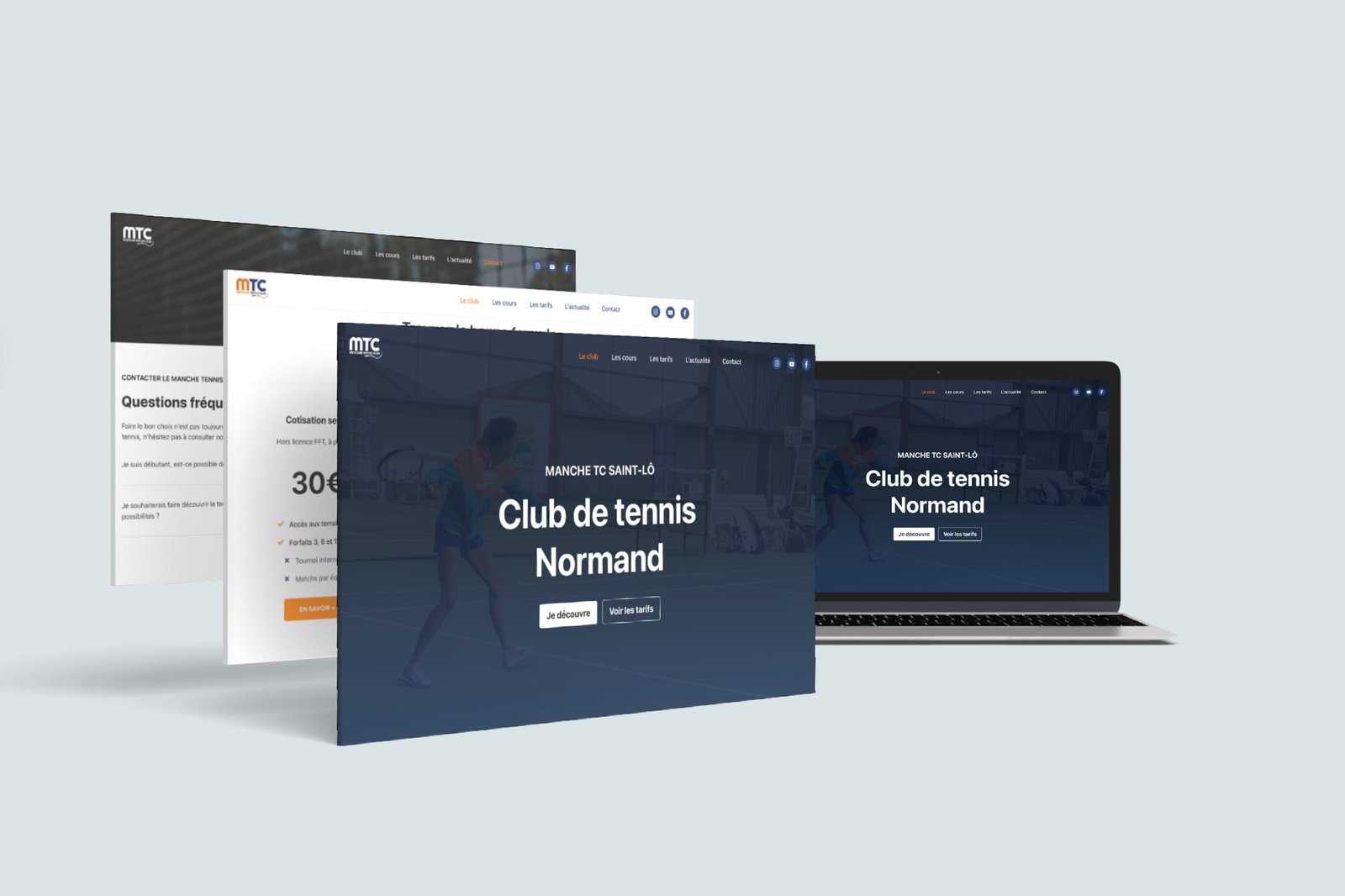Création de l’environnement web du Manche Tennis Club : site internet, photothèque, outils collaboratifs et comptes mails dédiés.